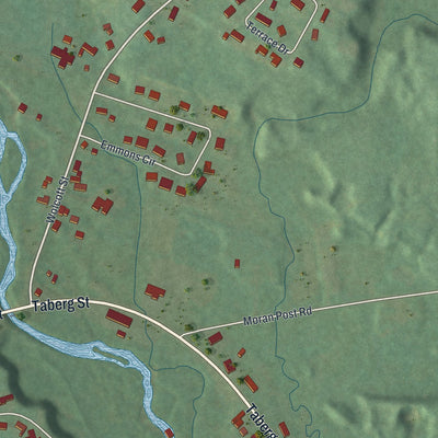 Close-up 2 of the Camden, New York map artwork