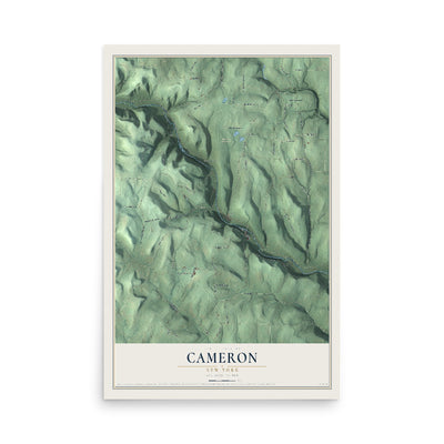 Cameron, New York map print, 12" x 18" Archival Matte Print mockup