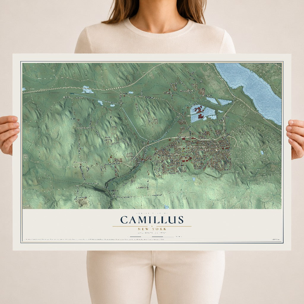 Camillus, New York map print, 18" x 24" Archival Matte Print mockup