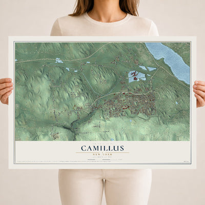 Camillus, New York map print, 18" x 24" Archival Matte Print mockup