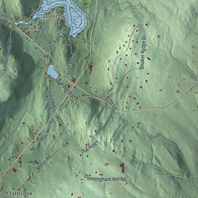 Close-up 1 of the Canaan, New York map artwork