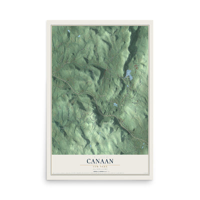 Canaan, New York map print, 12" x 18" Archival Matte Print mockup