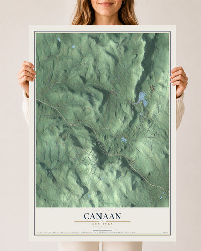 Canaan, New York map print, 24" x 36" Archival Matte Print mockup