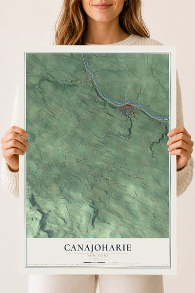 Canajoharie, New York map print, 18" x 24" Archival Matte Print mockup