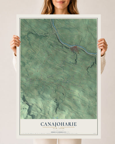 Canajoharie, New York map print, 24" x 36" Archival Matte Print mockup