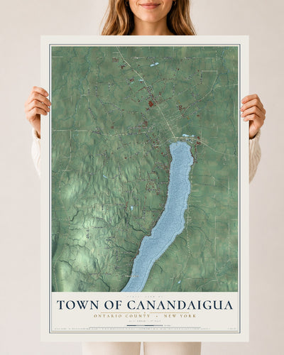 Map of the Town of Canandaigua, Ontario County, New York, 24 x 36 inch unframed archival matte print