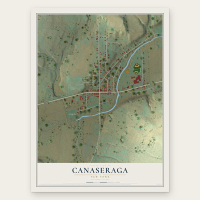 Canaseraga, New York map print, the full design