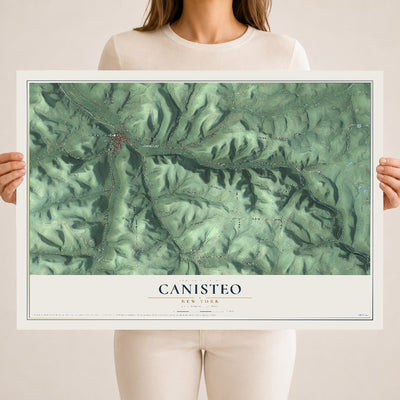 Canisteo, New York map print, 18" x 24" Archival Matte Print mockup