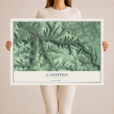 Canisteo, New York map print, 24" x 36" Archival Matte Print mockup