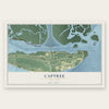 Captree, New York map print, the full design