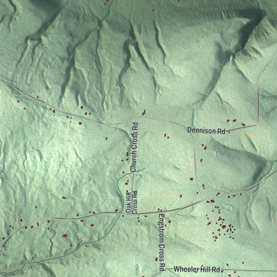 Close-up 1 of the Carroll, New York map artwork