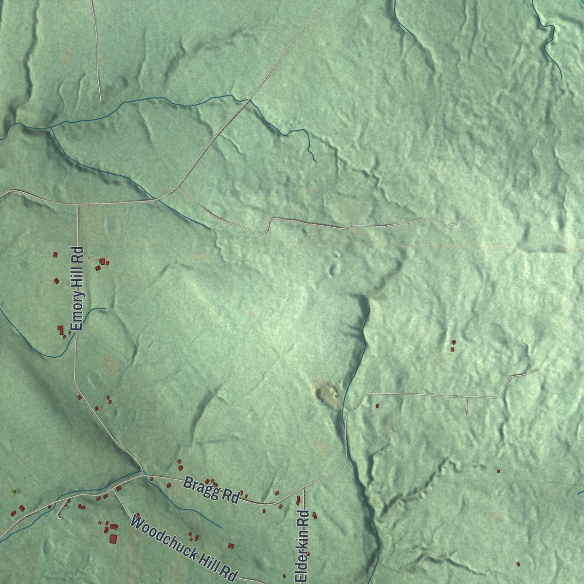 Close-up 2 of the Carroll, New York map artwork