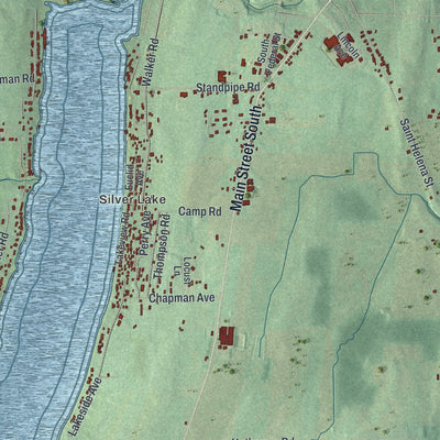 Close-up 1 of the Castile, New York map artwork
