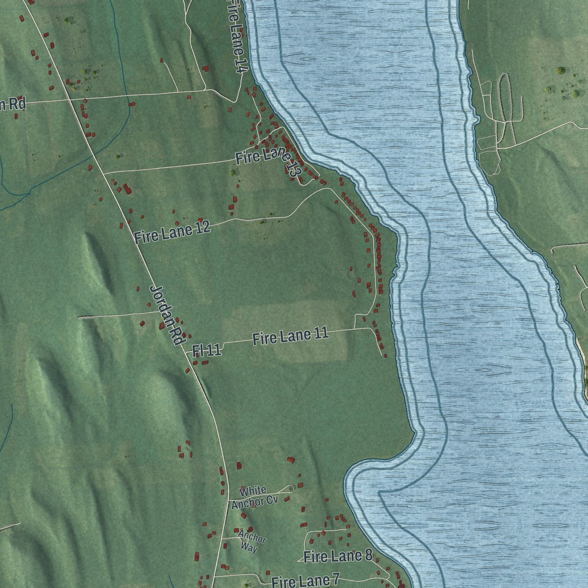 Close-up 1 of the Cato, New York map artwork