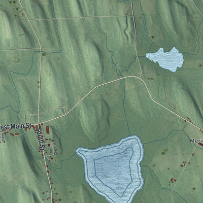 Close-up 2 of the Cato, New York map artwork