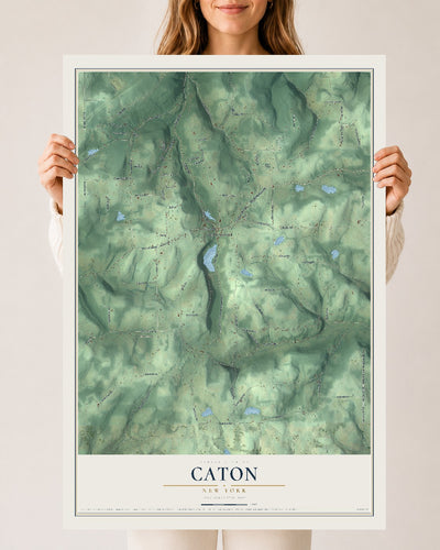 Caton, New York map print, 24" x 36" Archival Matte Print mockup
