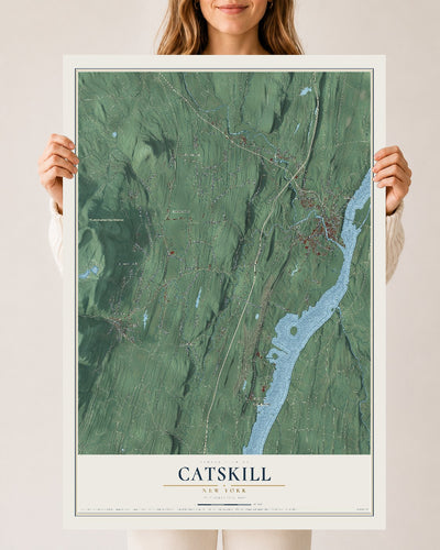 Catskill, New York map print, 24" x 36" Archival Matte Print mockup