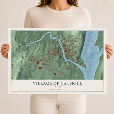Catskill, New York map print, 12" x 18" Archival Matte Print mockup
