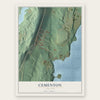 Cementon, New York map print, the full design
