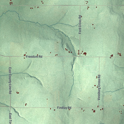 Close-up 1 of the Centerville, New York map artwork