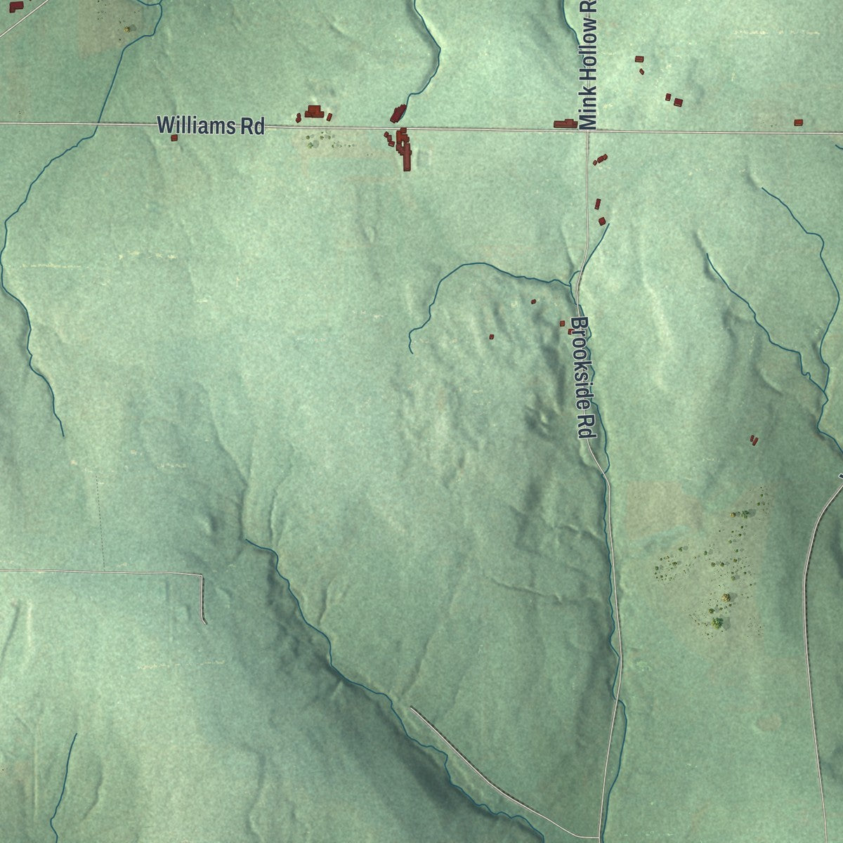 Close-up 2 of the Centerville, New York map artwork