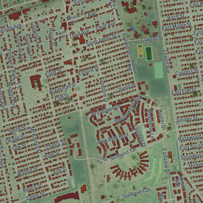 Close-up 1 of the Central Islip, New York map artwork