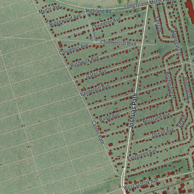 Close-up 2 of the Central Islip, New York map artwork