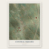 Central Square, New York map print, the full design