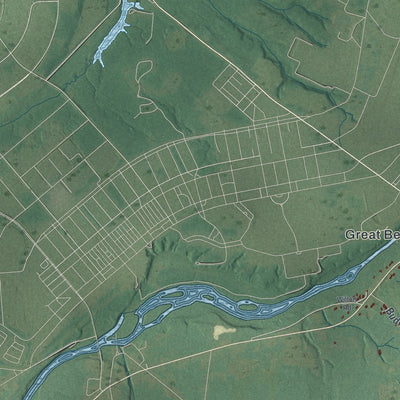 Close-up 2 of the Champion, New York map artwork