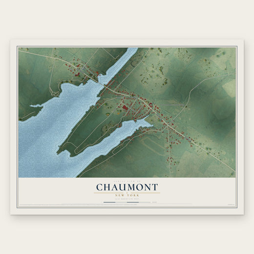 Chaumont, New York map print, the full design