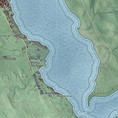 Close-up 2 of the Chautauqua, New York map artwork
