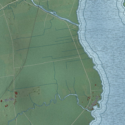 Close-up 2 of the Chazy, New York map artwork
