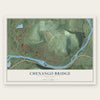 Chenango Bridge, New York map print, the full design