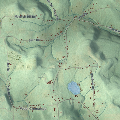 Close-up 2 of the Chenango, New York map artwork