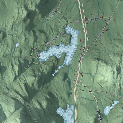 Close-up 1 of the Chesterfield, New York map artwork