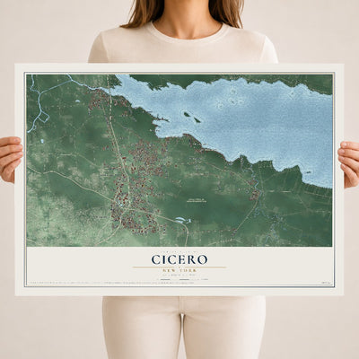 Cicero, New York map print, 18" x 24" Archival Matte Print mockup