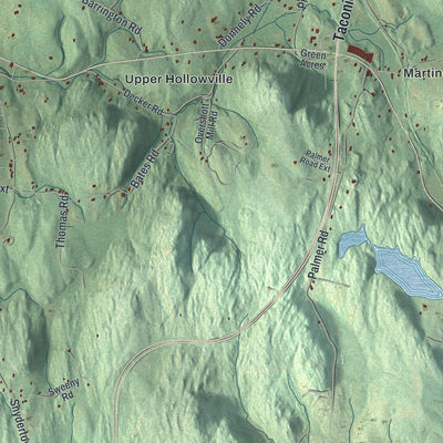 Close-up 1 of the Claverack, New York map artwork