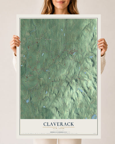 Claverack, New York map print, 24" x 36" Archival Matte Print mockup