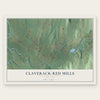 Claverack-Red Mills, New York map print, the full design
