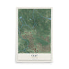 Clay, New York map print, 12" x 18" Archival Matte Print mockup