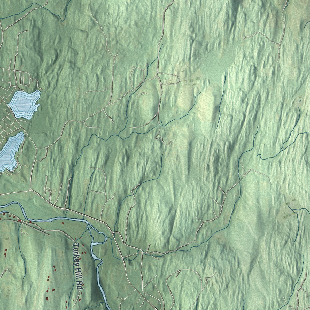 Close-up 1 of the Clermont, New York map artwork