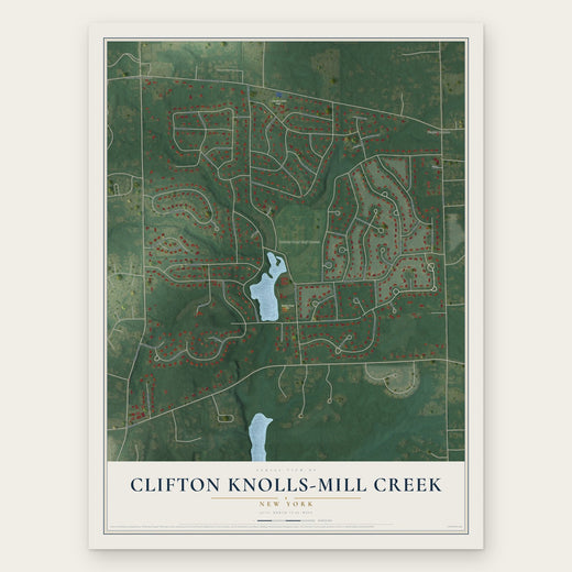 Clifton Knolls-Mill Creek, New York map print, the full design