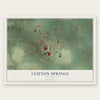 Clifton Springs, New York map print, the full design