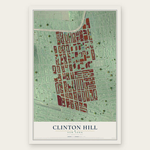 Clinton Hill, New York map print, the full design