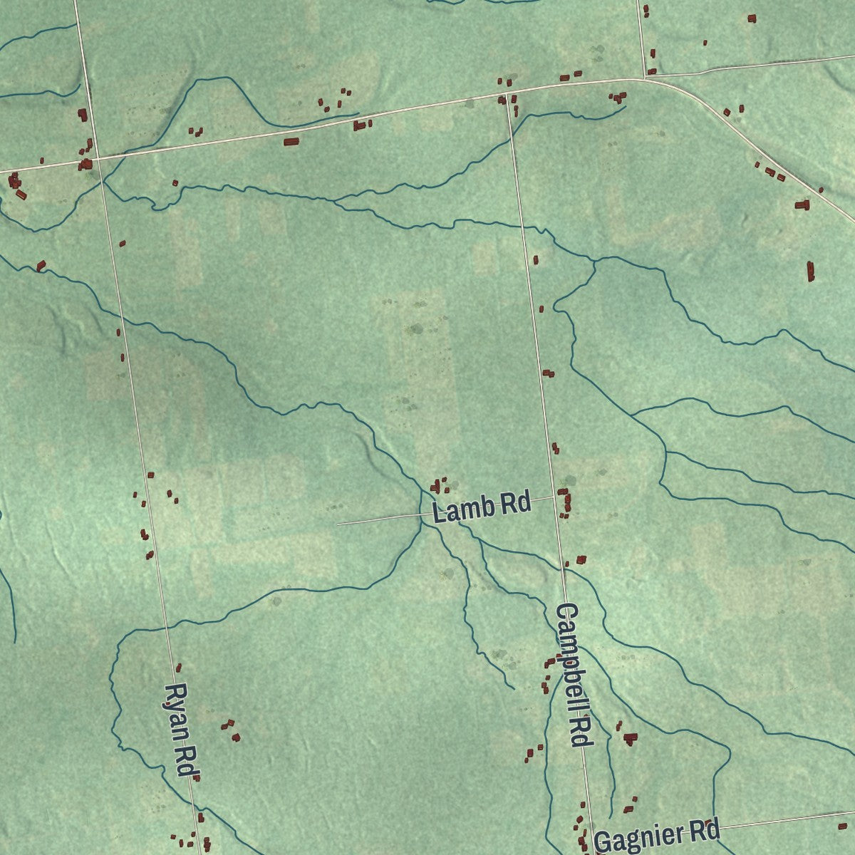 Close-up 1 of the Clinton Town (Clinton County), New York map artwork