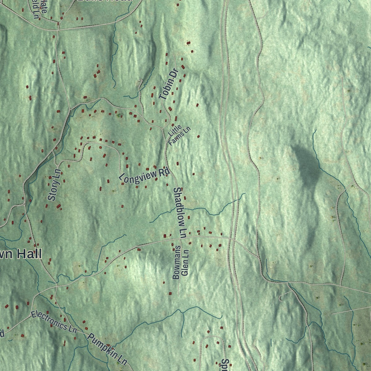 Close-up 1 of the Clinton Town (Dutchess County), New York map artwork