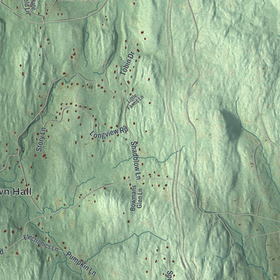 Close-up 1 of the Clinton Town (Dutchess County), New York map artwork