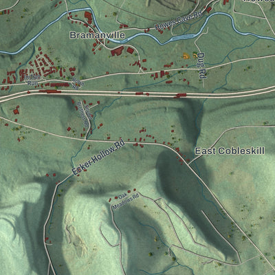 Close-up 2 of the Cobleskill, New York map artwork