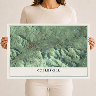 Cobleskill, New York map print, 12" x 18" Archival Matte Print mockup