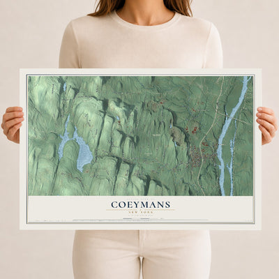 Coeymans, New York map print, 12" x 18" Archival Matte Print mockup